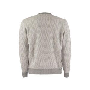 KITON Men's Chevron Knit Sweater Men LIGHT GREY Sweaters & Cardigans